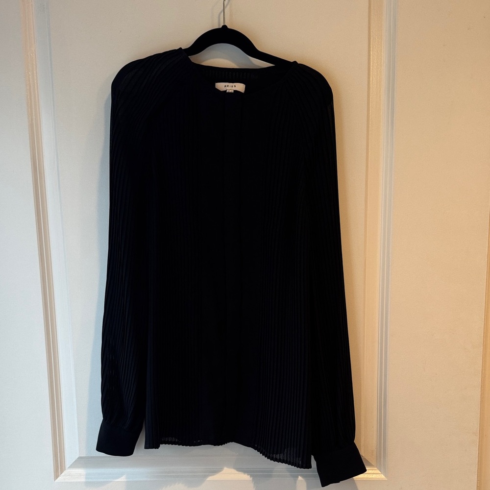 REISS Editha Pleated Blouse
